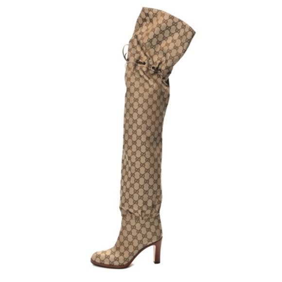 Gucci Women's Tan Over-the-Knee Boots - Picture 1 of 1
